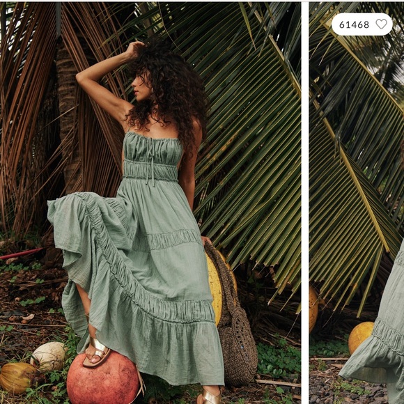 Free People Taking Sides Maxi Dress | SZ L - Picture 3 of 4